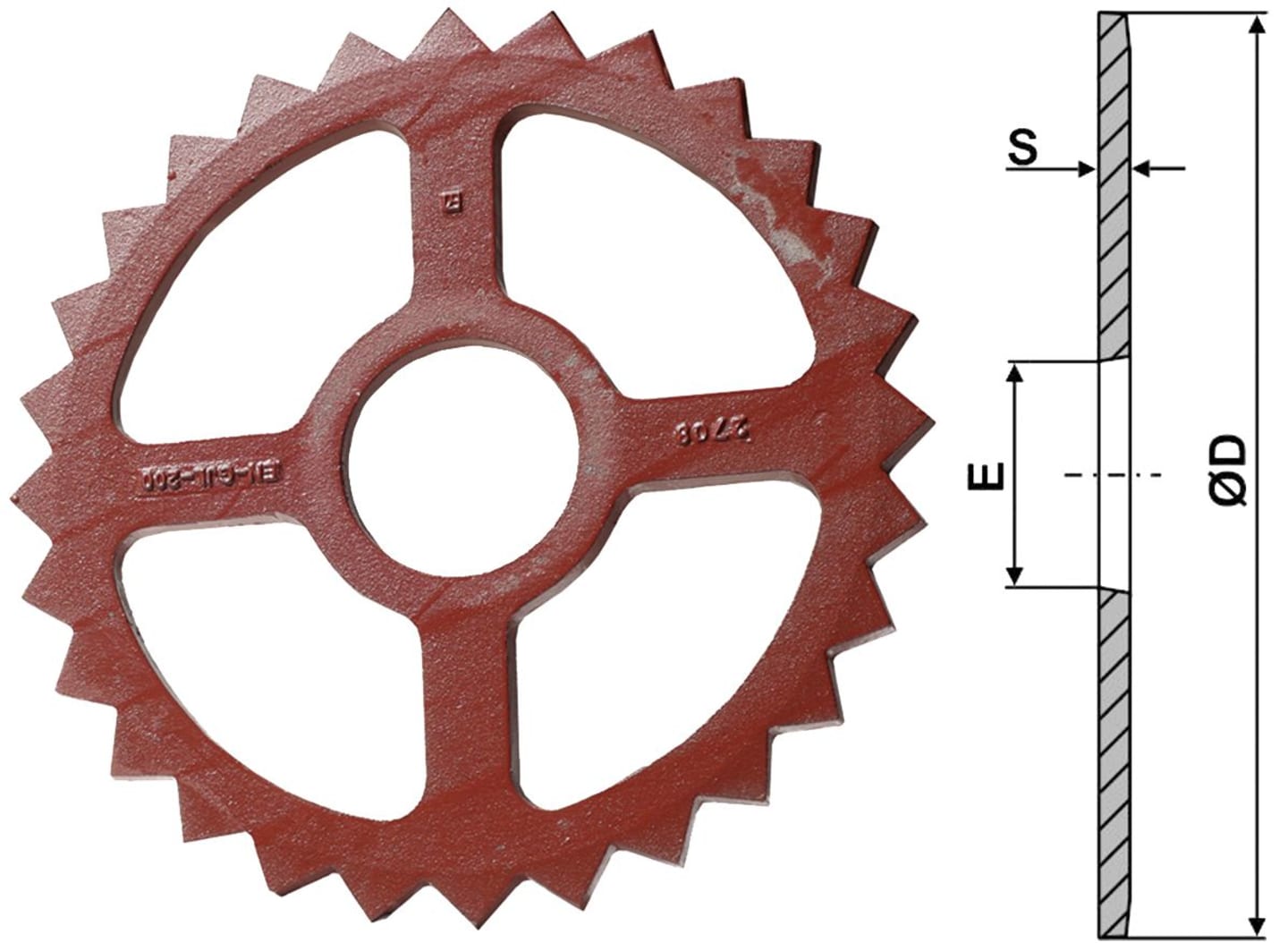 Industriehof® Sternring Ø 470 mm, 118 mm, 14,0 mm, Grauguss (GG20), für universal, 311-470