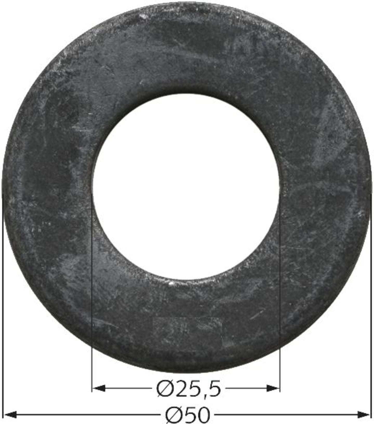 Industriehof® Scheibe 25,5 x 50 x 4 mm für Agrimaster, Maschio, 63-AGM-504