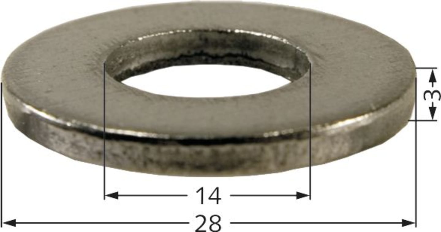 Industriehof® Scheibe 14 x 28 x 3 mm für Doppstadt, Epoke, 63-EPO-82