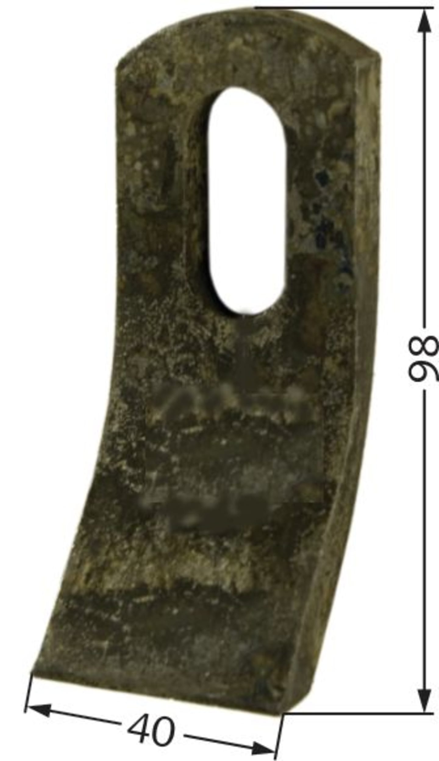 Industriehof® Schlegelmesser 98 x 40 x 10 mm, für Mulcher Mulag, Noremat, Gilbers, 63-MUL-54