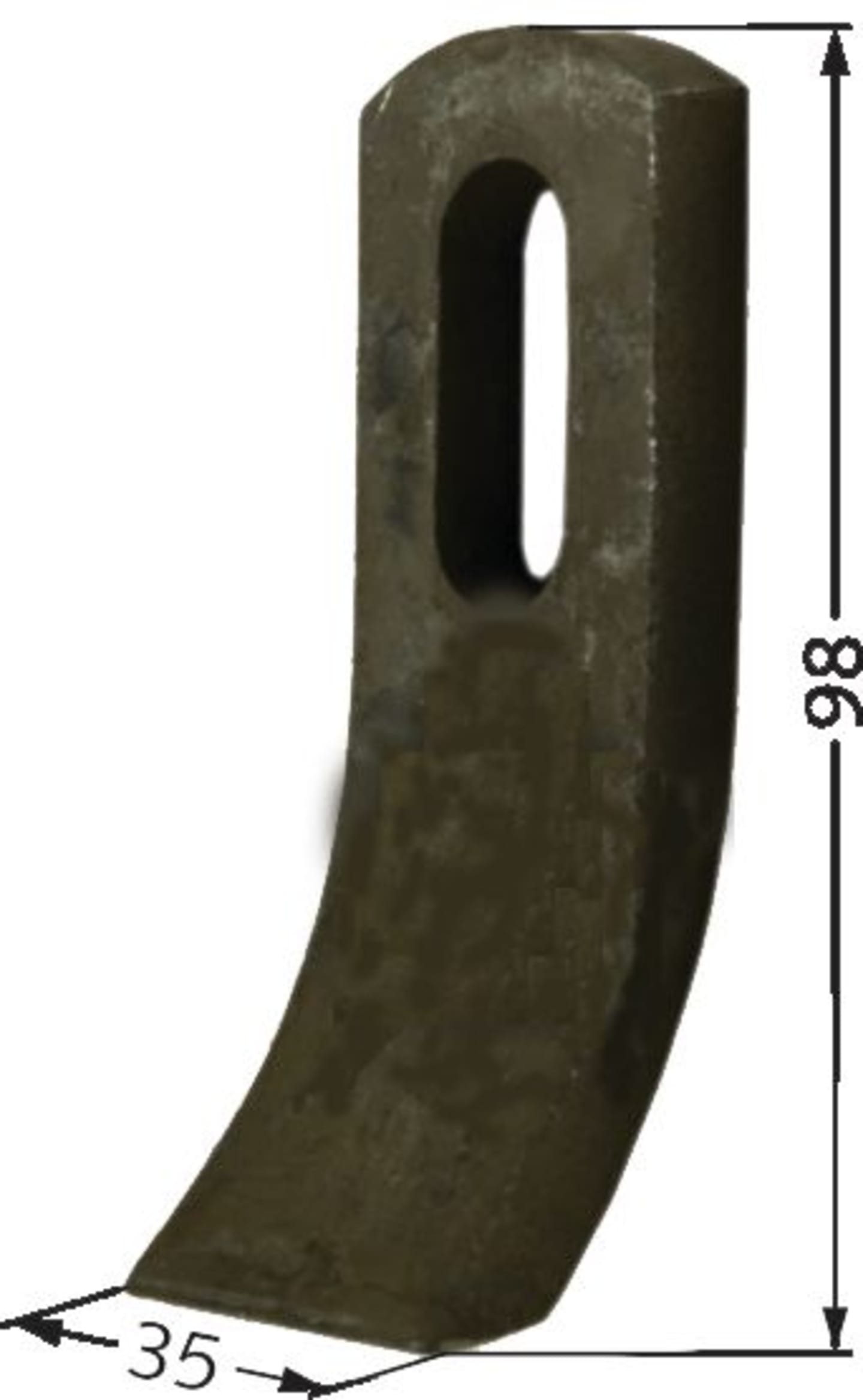 Industriehof® Schlegelmesser 98 x 35 x 10 mm, für Mulcher Votex, 63-VOT-52