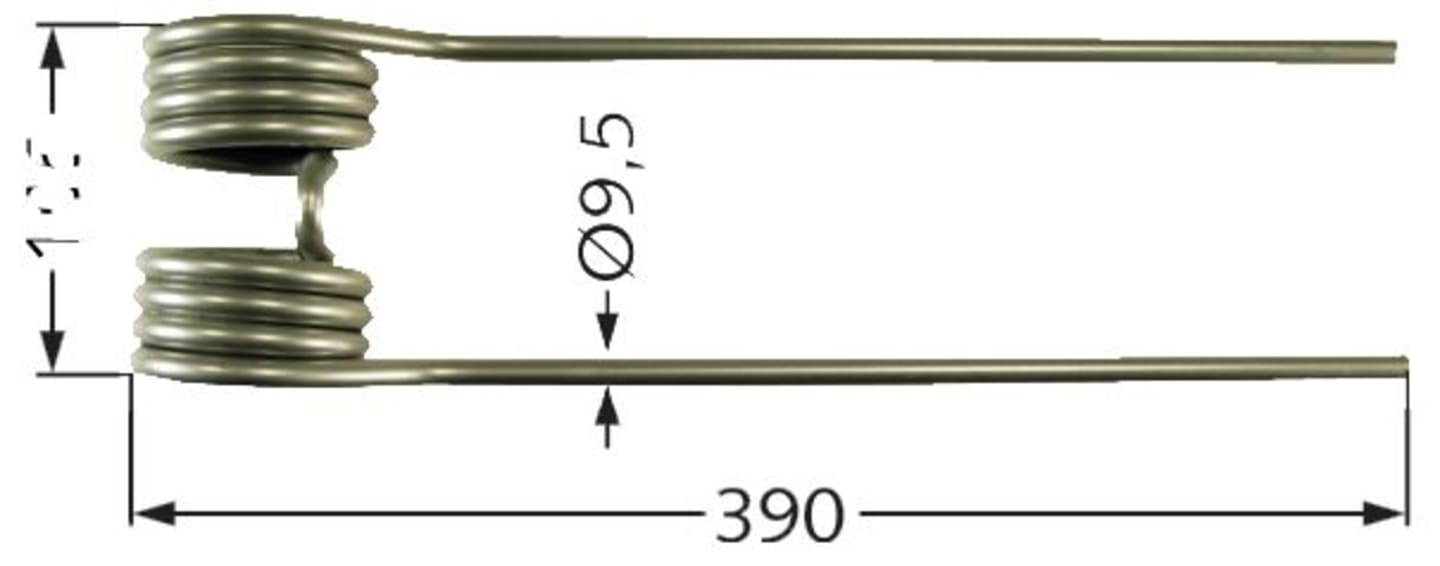 Kreiselheuerzinken links/rechts 390 x 110 x 9,5 mm für Heuer Kuhn GF 20, 400, 3000, 4000, 5000, 6000, 7000, GRS