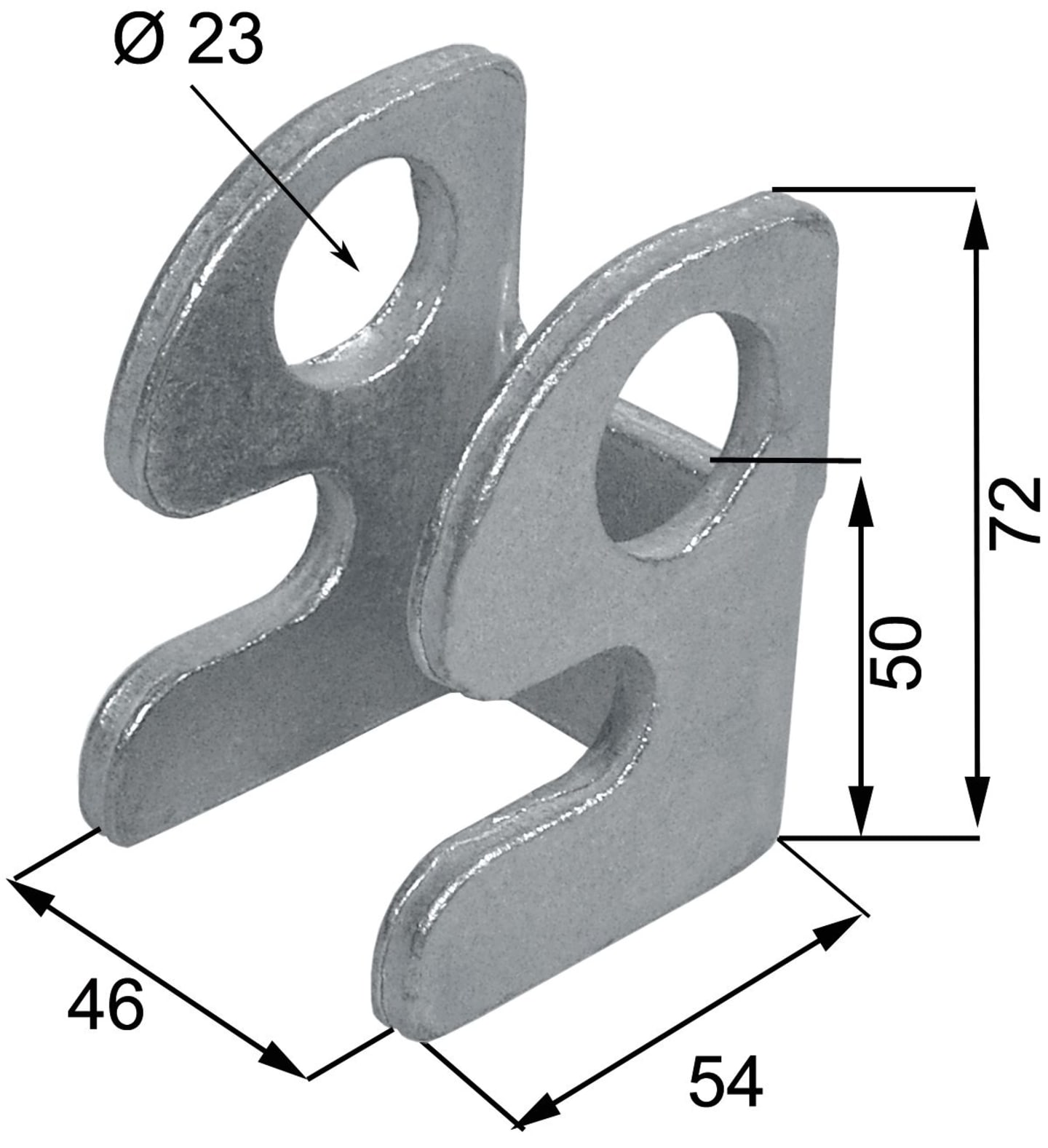 Lager, 54 x 72 mm, Ø innen 23 mm, für Zentralverriegelung