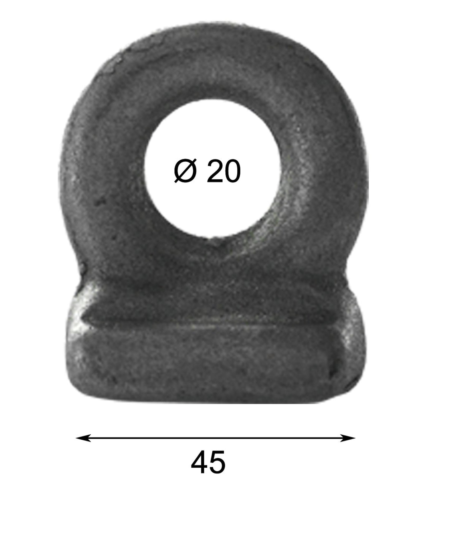 Anschweißring, 54 x 45 mm, Ø 20 mm, für Kettenspanner
