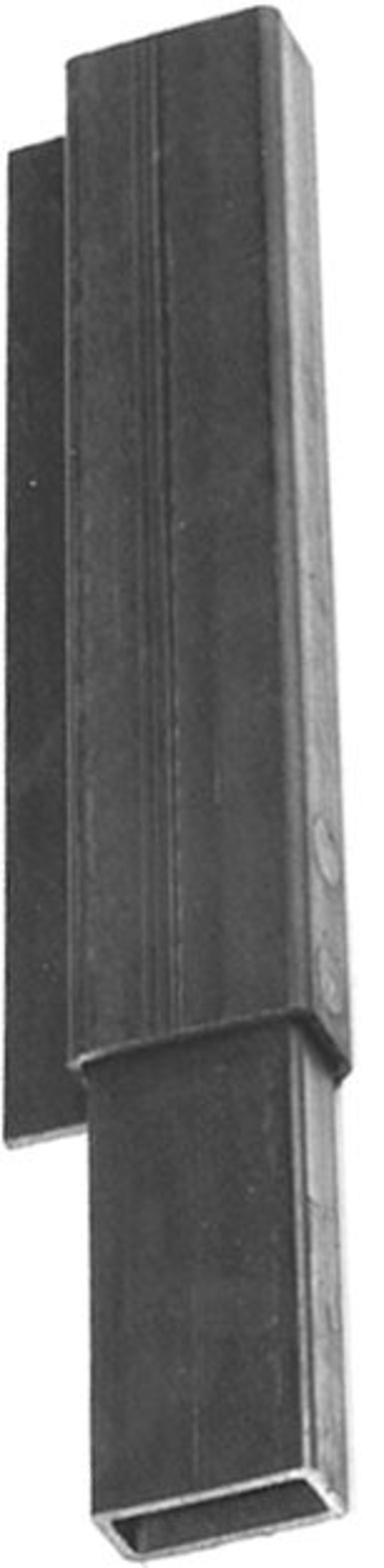 Eckrungen Aufsatz, 80 x 40/50 x 4 mm, links/rechts, für Eckrunge