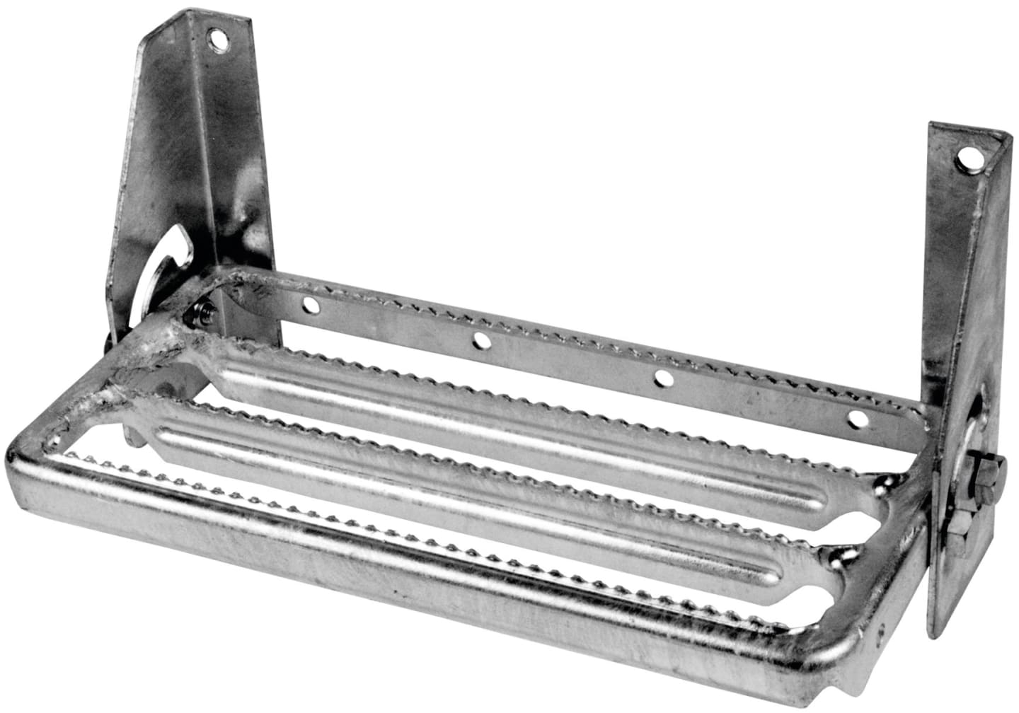 Klapptritt Trittfläche B x T 340 x 160 mm, verzinkt, zum Anschrauben, ohne Schrauben