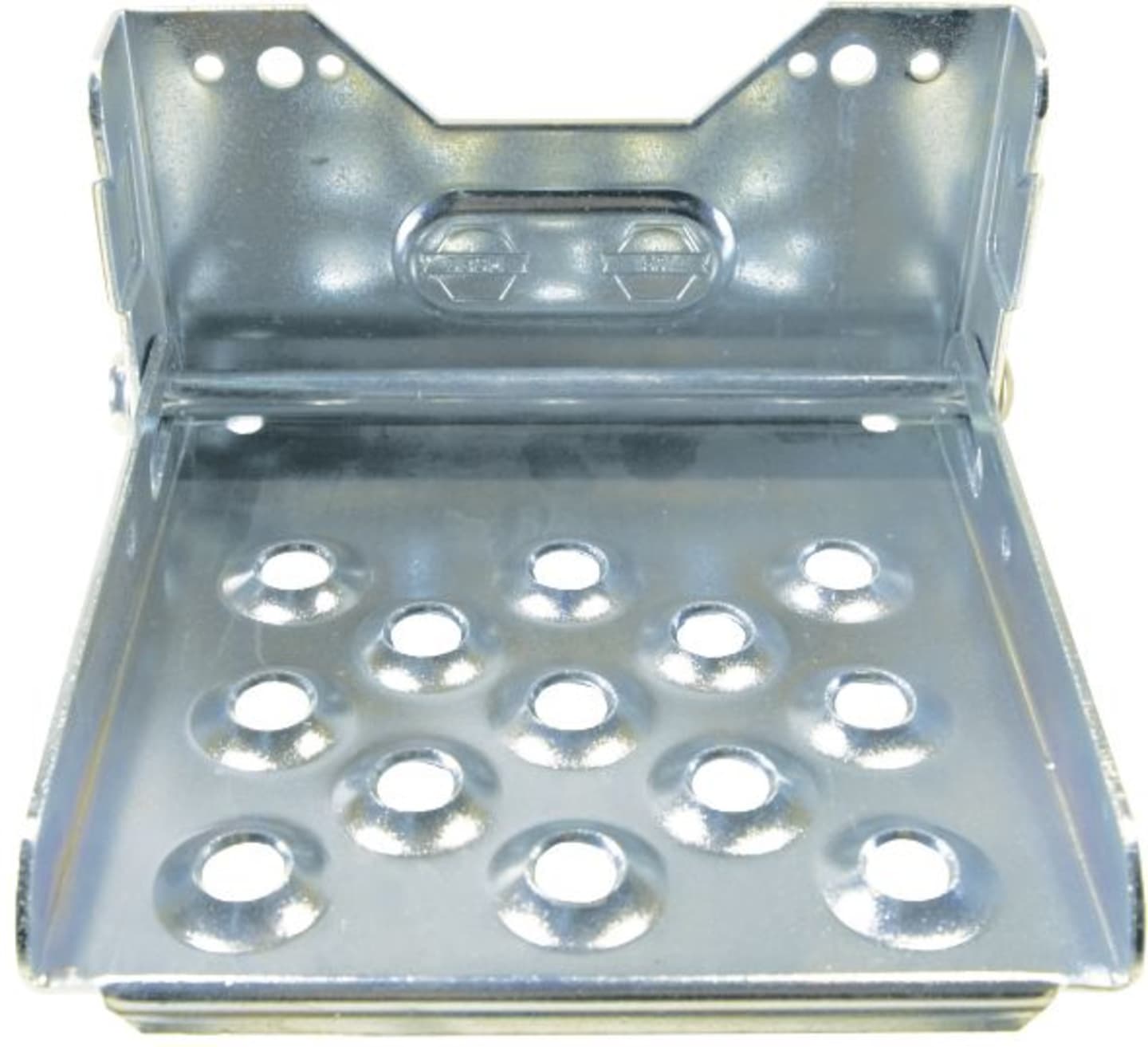 Klapptritt mit Trittfläche B x T 165 x 150 mm, verzinkt, zum Anschrauben, ohne Schrauben