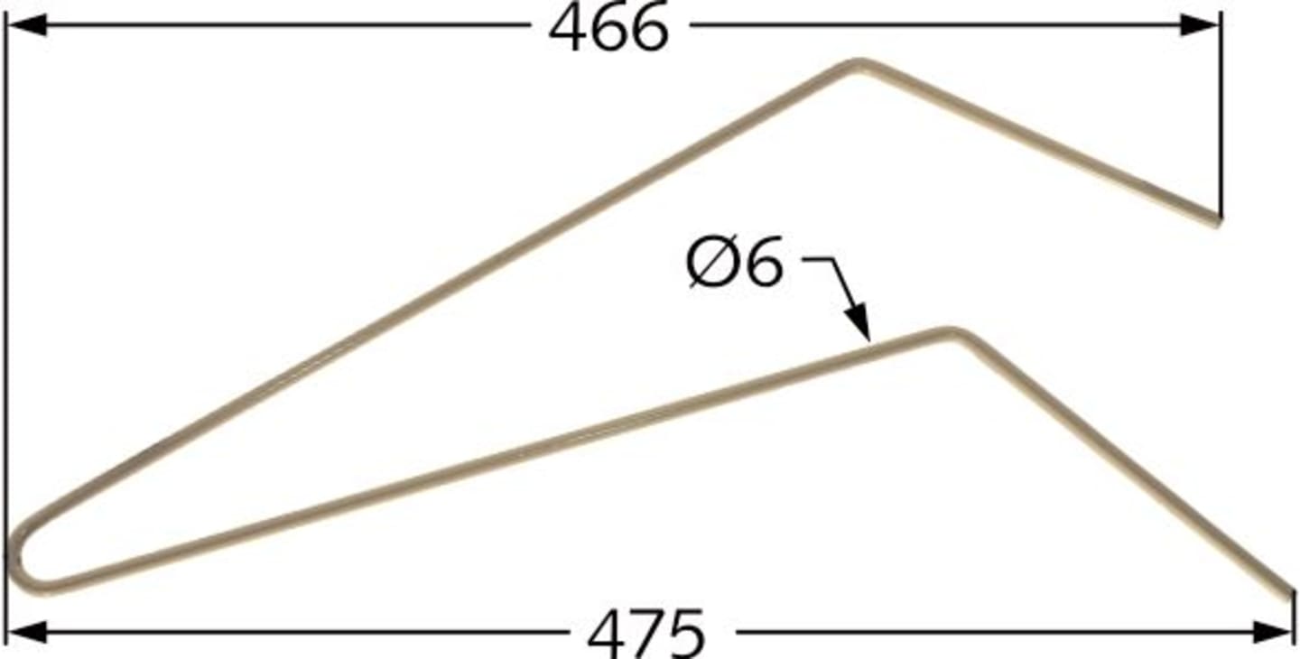 Radrechenzinken 466/475 x 6 mm eng für Niemeyer
