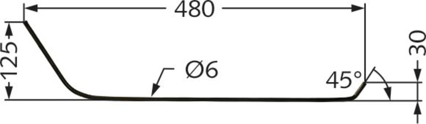 Radrechenzinken 480 x 125 x 6 mm für Landsberg