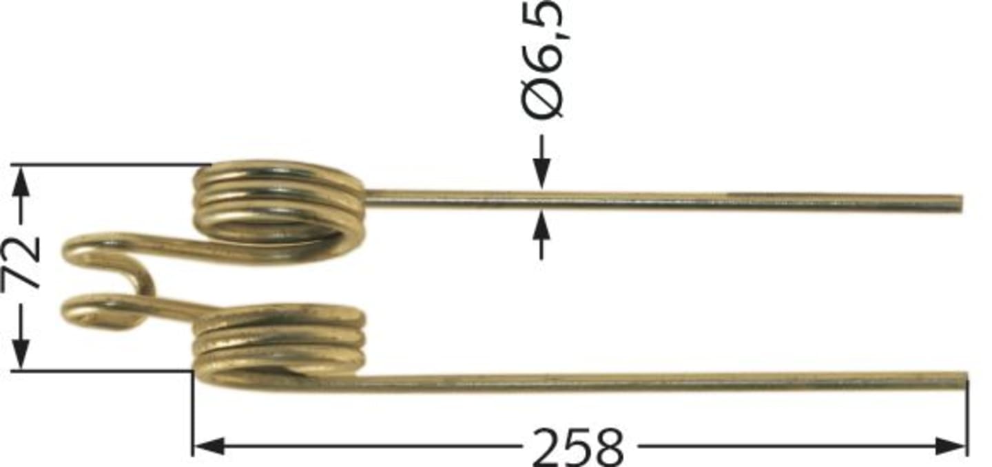 Pöttinger Kreiselheuerzinken links/rechts 249/295 x 72 x 6,5 mm, für Heuraupe 220, 240, 436.017
