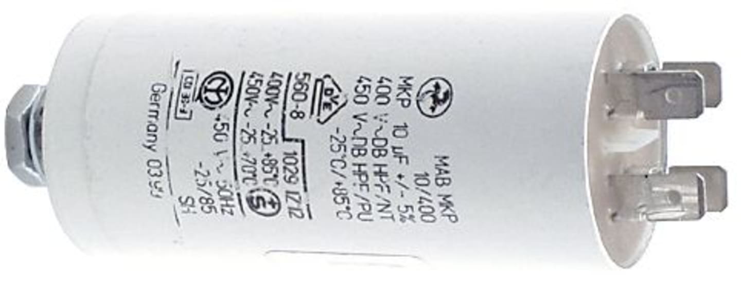 E-Kondensatoren 10 µF, Länge 102 mm, Gewinde M 8 AG