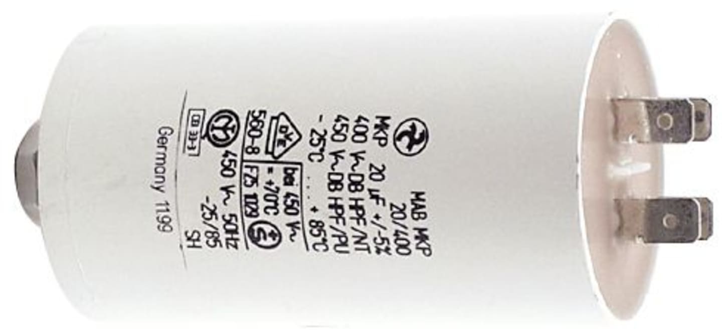 E-Kondensatoren 20 µF, Länge 103 mm, Gewinde M 8 AG