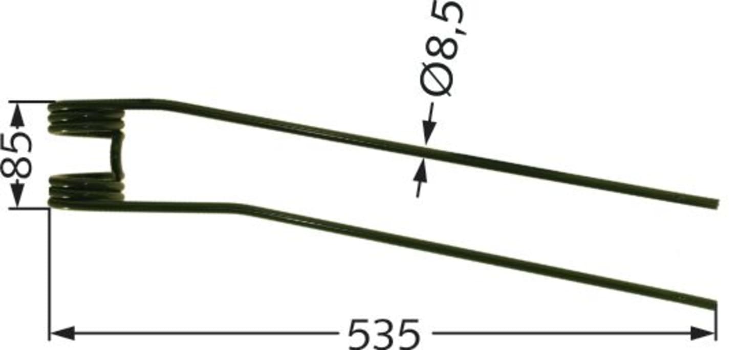 Schwaderzinken 535 x 85 x 8,5 mm für Schwader Stoll R 200, 300