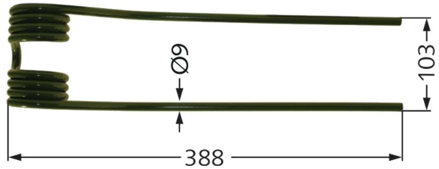 Kreiselheuerzinken 388 x 100 x 9 mm für Heuer Stoll RV, Z
