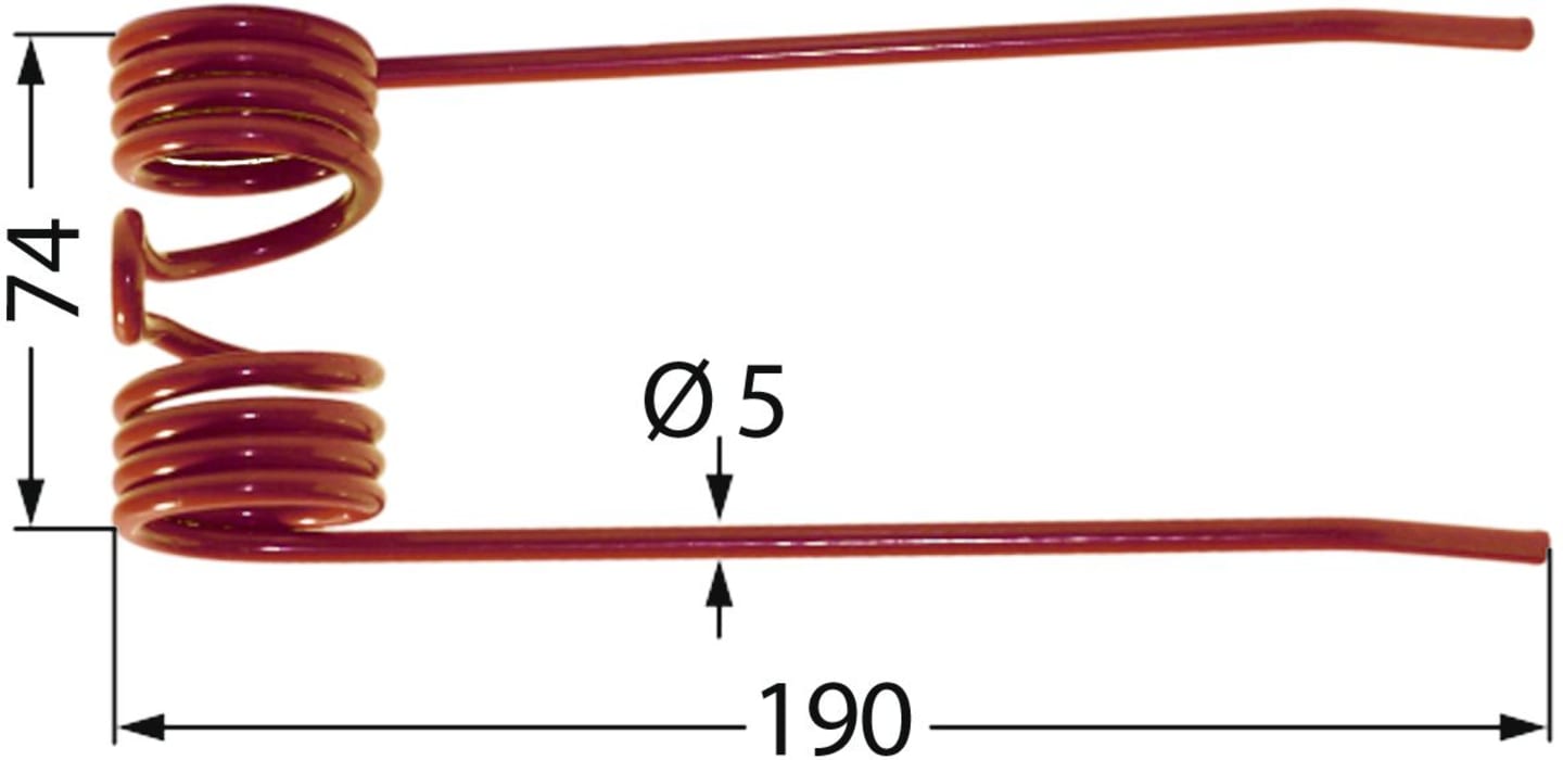 Pick-up Zinken 190 x 74 x 5 mm für Presse Welger AP, EL, RP