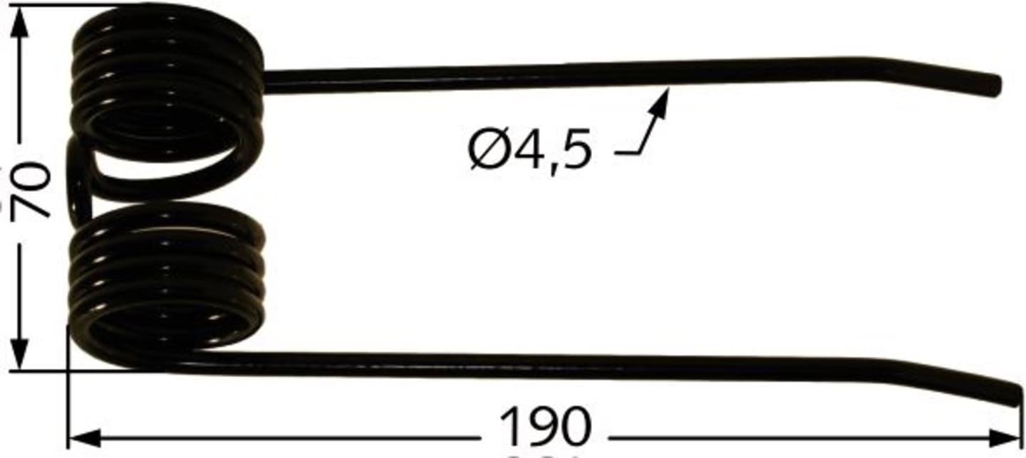 Pick-up Zinken 190 x 70 x 4,5 mm für Presse Welger RP 12, 15