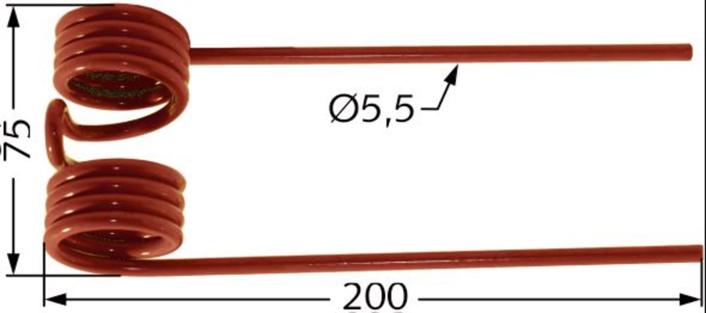 Pick-up Zinken 200 x 75 x 5,5 mm für Welger Presse AP, WSA; Ladewagen EL