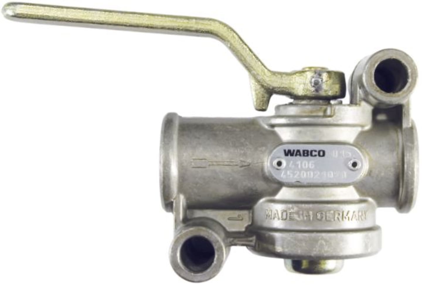 Wabco Absperrhahn, mit Entlüftung, beidseitig drehbar 90°, M 22 x 1,5 IG, 452 002 132 0