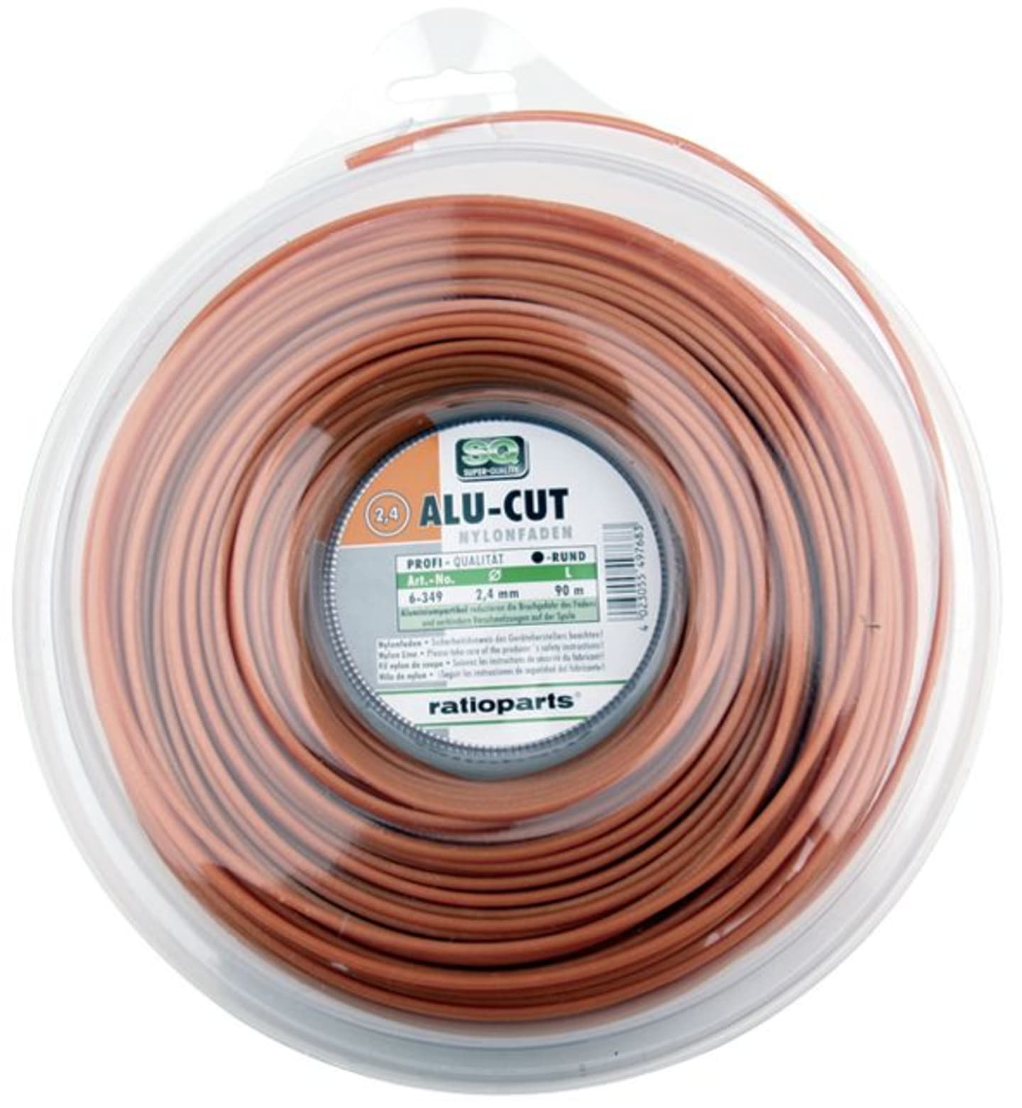 Mähfaden "Alucut" 3,0 mm/60 m rund, orange, Donut