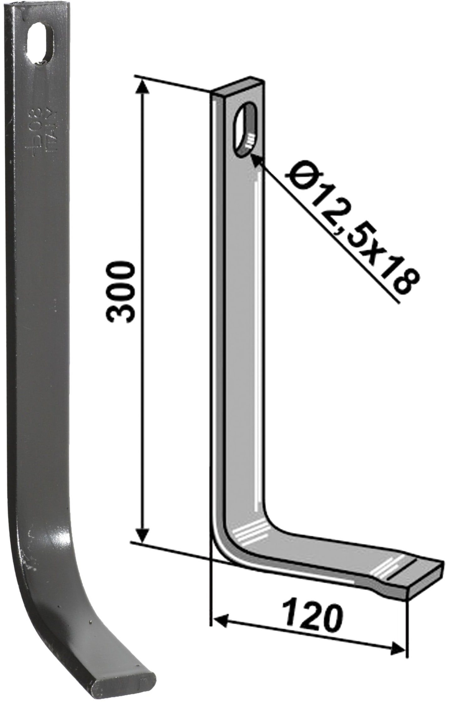 Industriehof® Stützfeder 300 x 10 x 32 mm, für Amazone, Spurlockerzinken mit Schar (Best. Nr.10075577), 10.5015/2