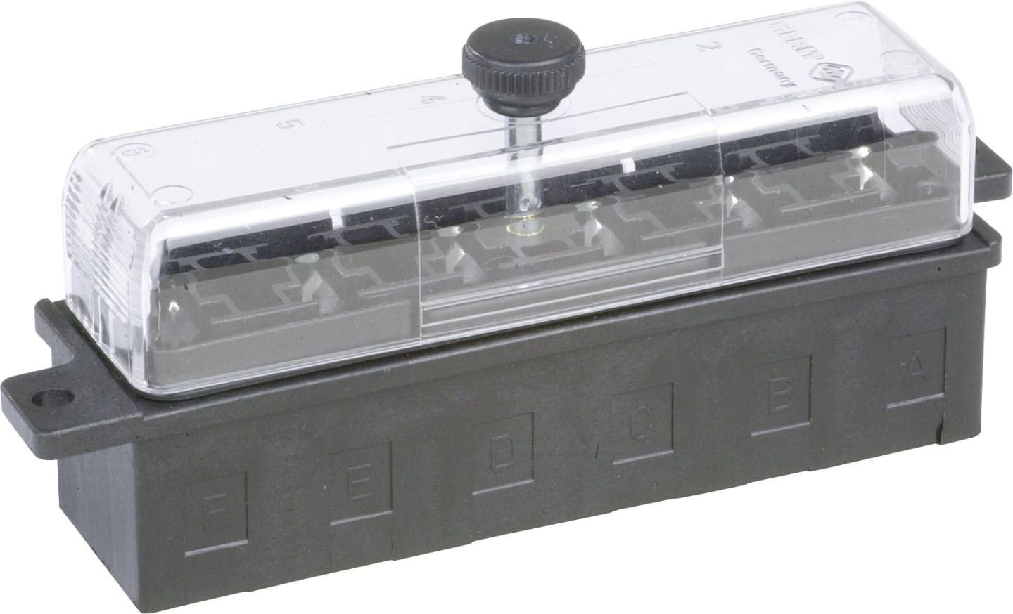 Herth + Buss Sicherungsdose 110 x 43,5 x 29 mm, 6-polig, Flachsteckanschluss für Flachstecksicherungen "Standard", 50 300 628