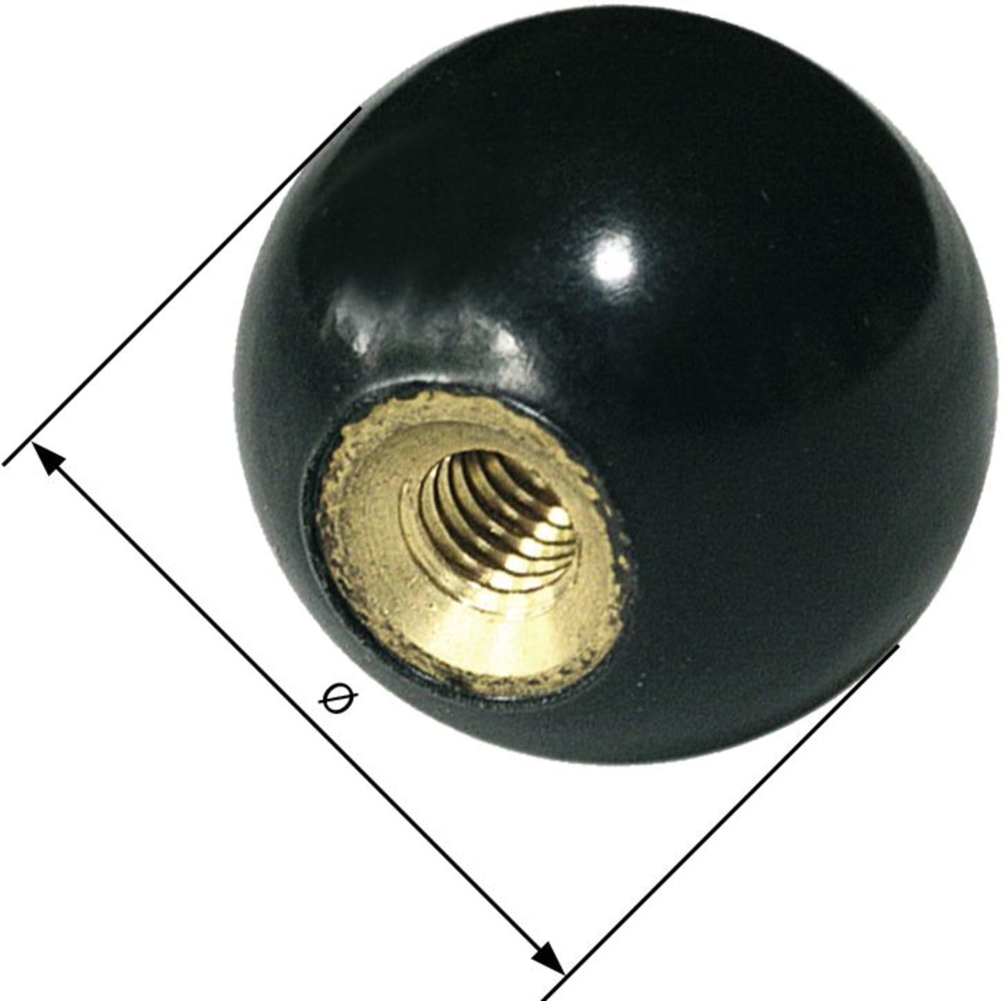 Kugelknopf, Innengewinde metrisch, DIN 319