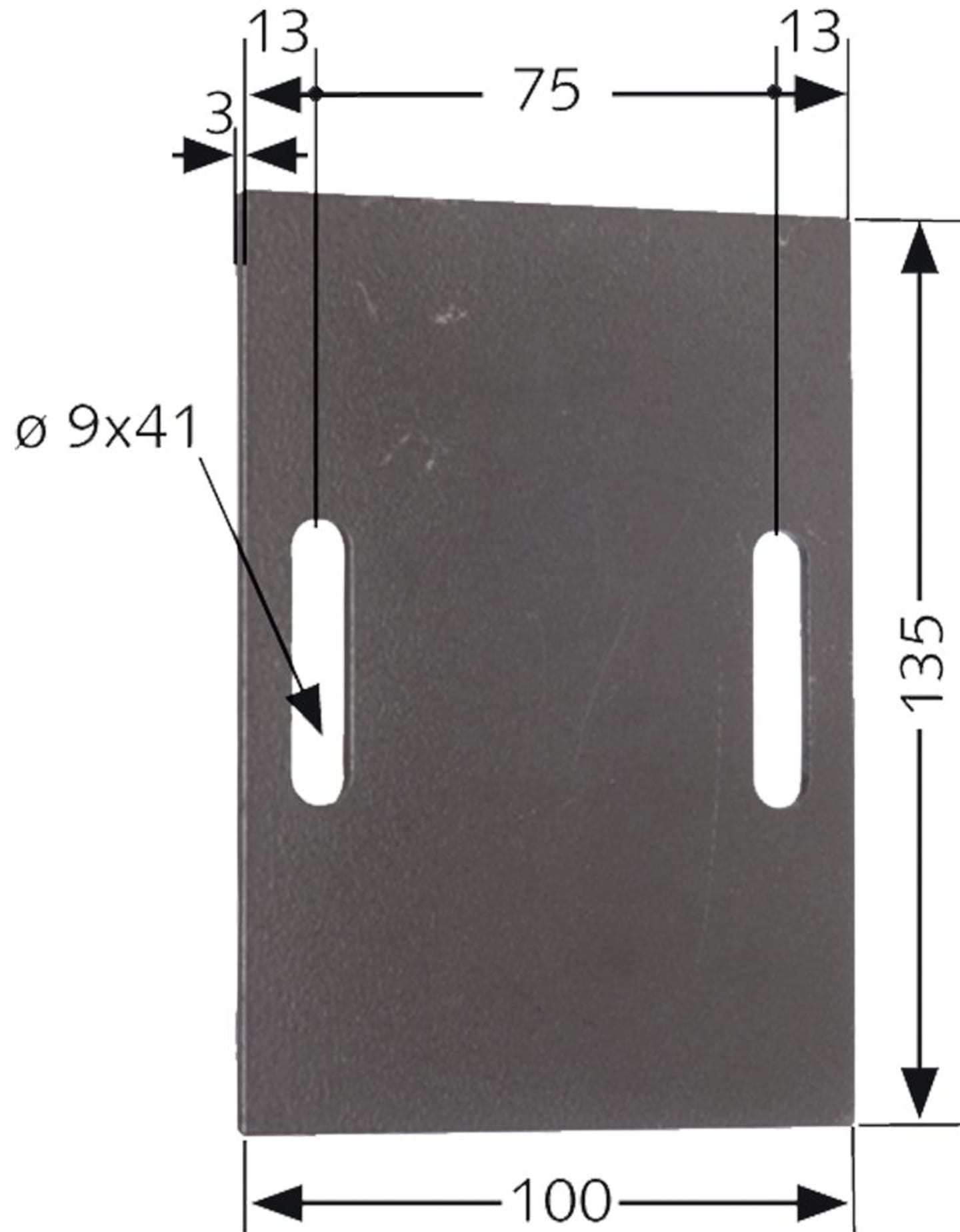 Industriehof® Abstreifer 135 x 100 x 3 mm, Bohrung 41 x 9 mm für Lely Packerwalzen, 51-L104