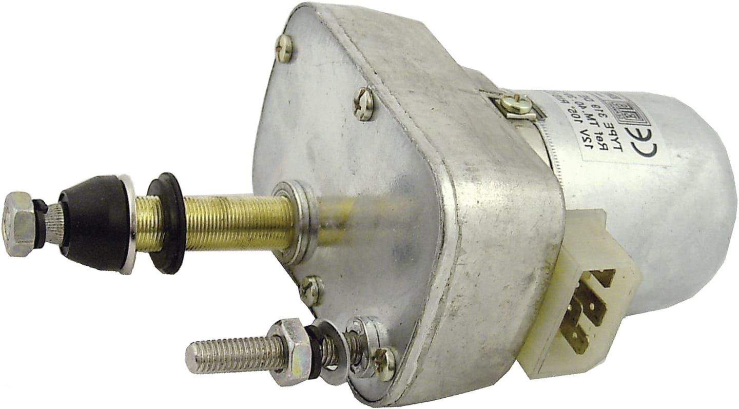 Scheibenwischermotor 12 V, Wischwinkel 105 °, 70 mm, Ø Welle 10 mm x M 8 AG für Deutz