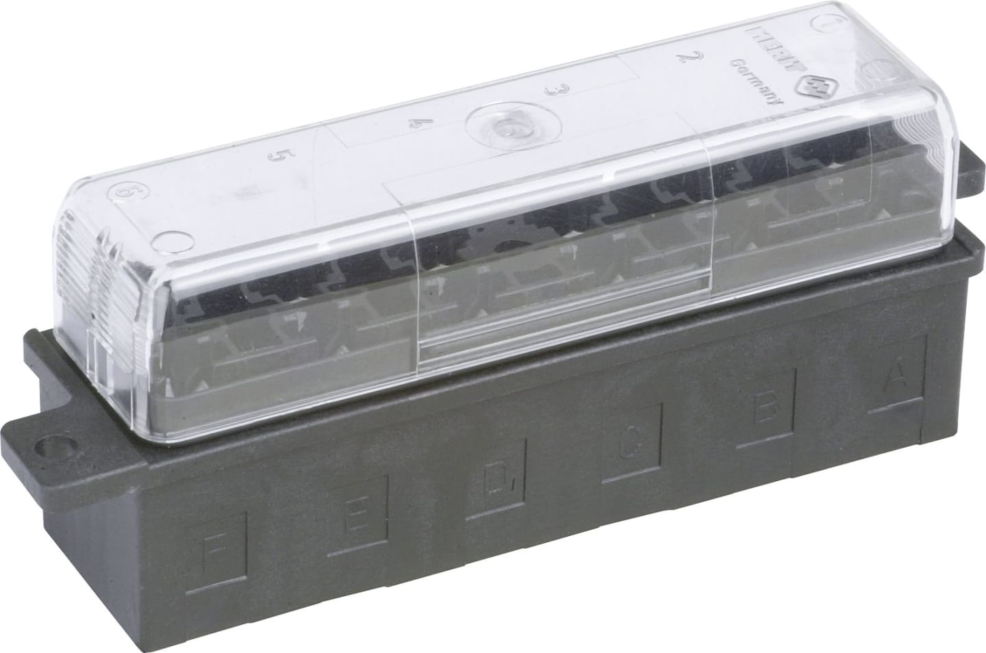 Herth + Buss Sicherungsdose 95 x 25 x 24 mm, 6-polig, Flachsteckanschluss für Flachstecksicherungen "Standard", 50 300 647
