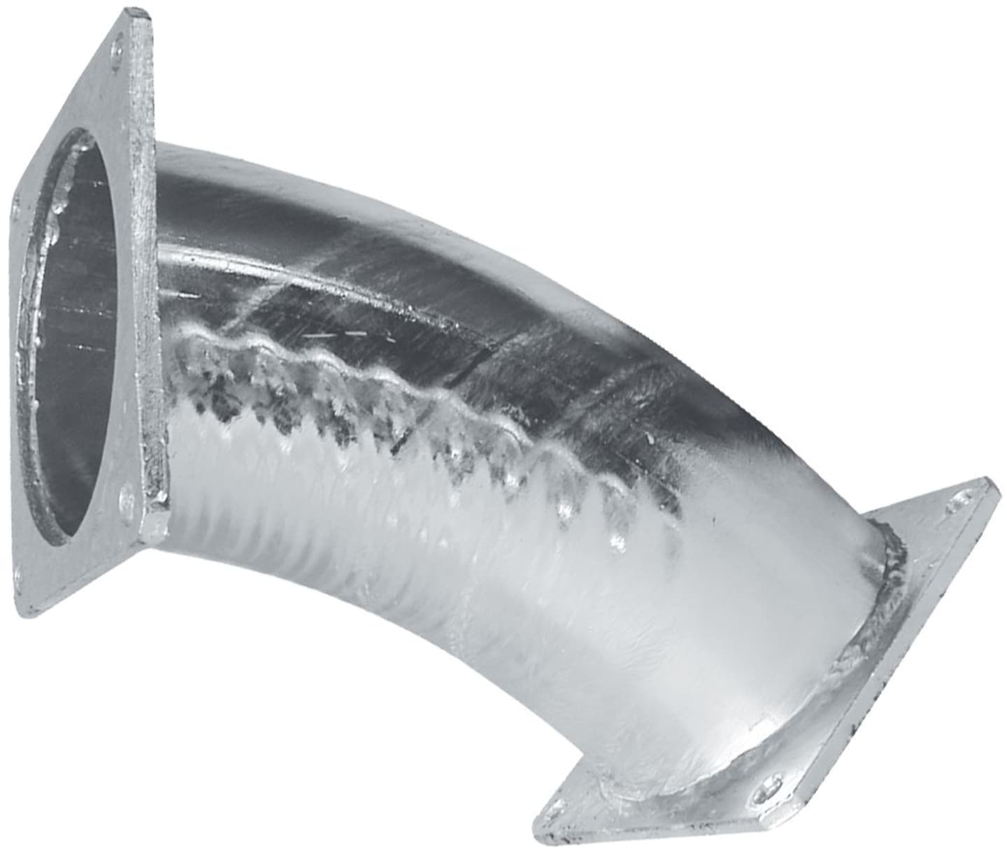 Hücobi Bogen 45 °, 6", beidseitig 4-Eck-Flansch, Perrot, verzinkt, 2458 159045
