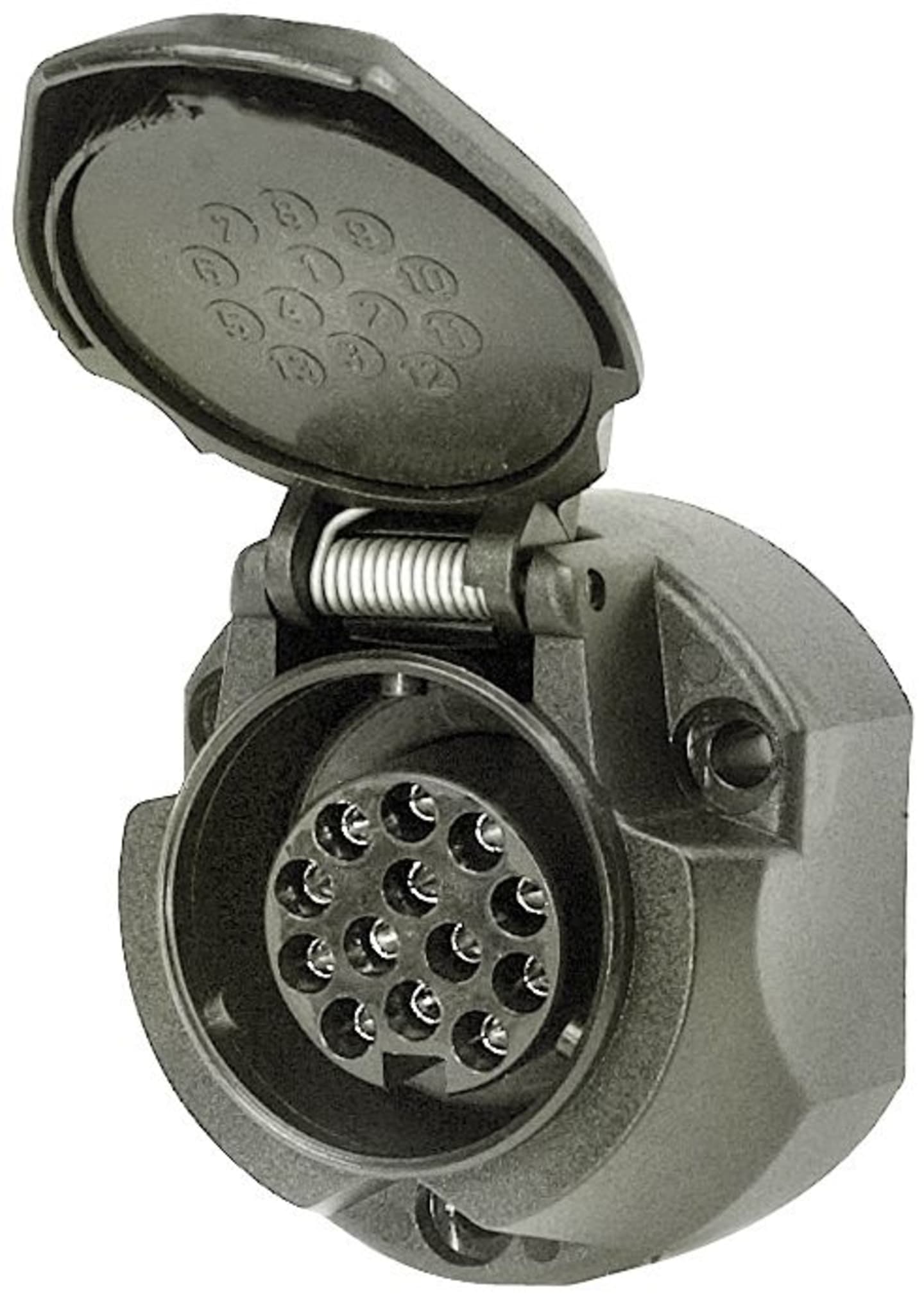 Herth + Buss Steckdose 13-polig, 12 V, Schraubanschluss, Kunststoff, NSL-Abschaltung, 51 305 138
