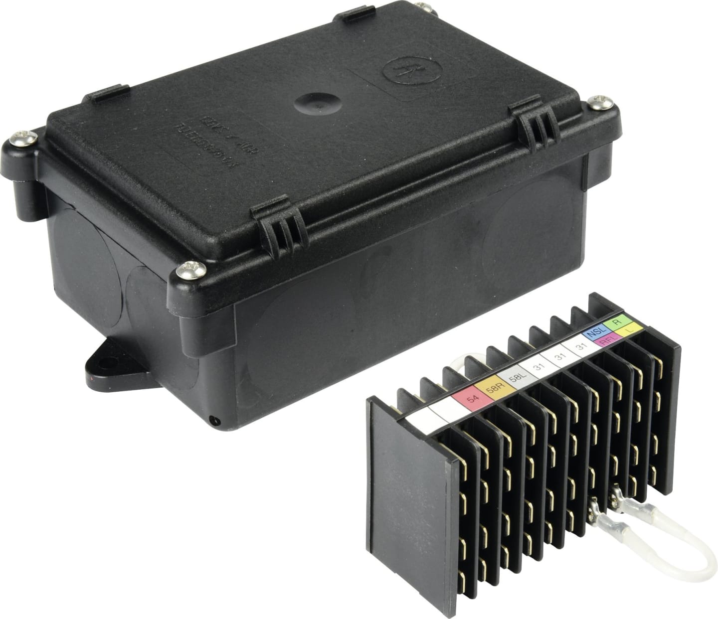 Herth + Buss Abzweigdose 12-polig, Ein-/Ausgänge 0/0, 76 x Flachsteckanschluss 6,3 mm 8 x 4 + 3 x 8 + 1 x 20, 50 290 024
