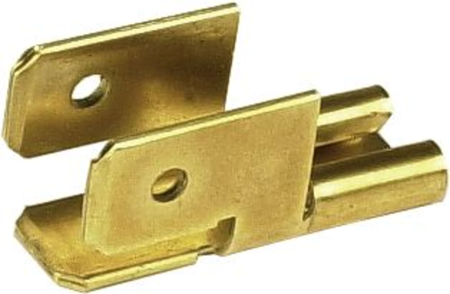 Herth + Buss Steckverteiler 3 x 6,3 mm; Steckbreite 6,3 mm; Steckhöhe 0,8 mm; Flachstecker; Flachsteckhülse, Messing, blank, 50 251 227