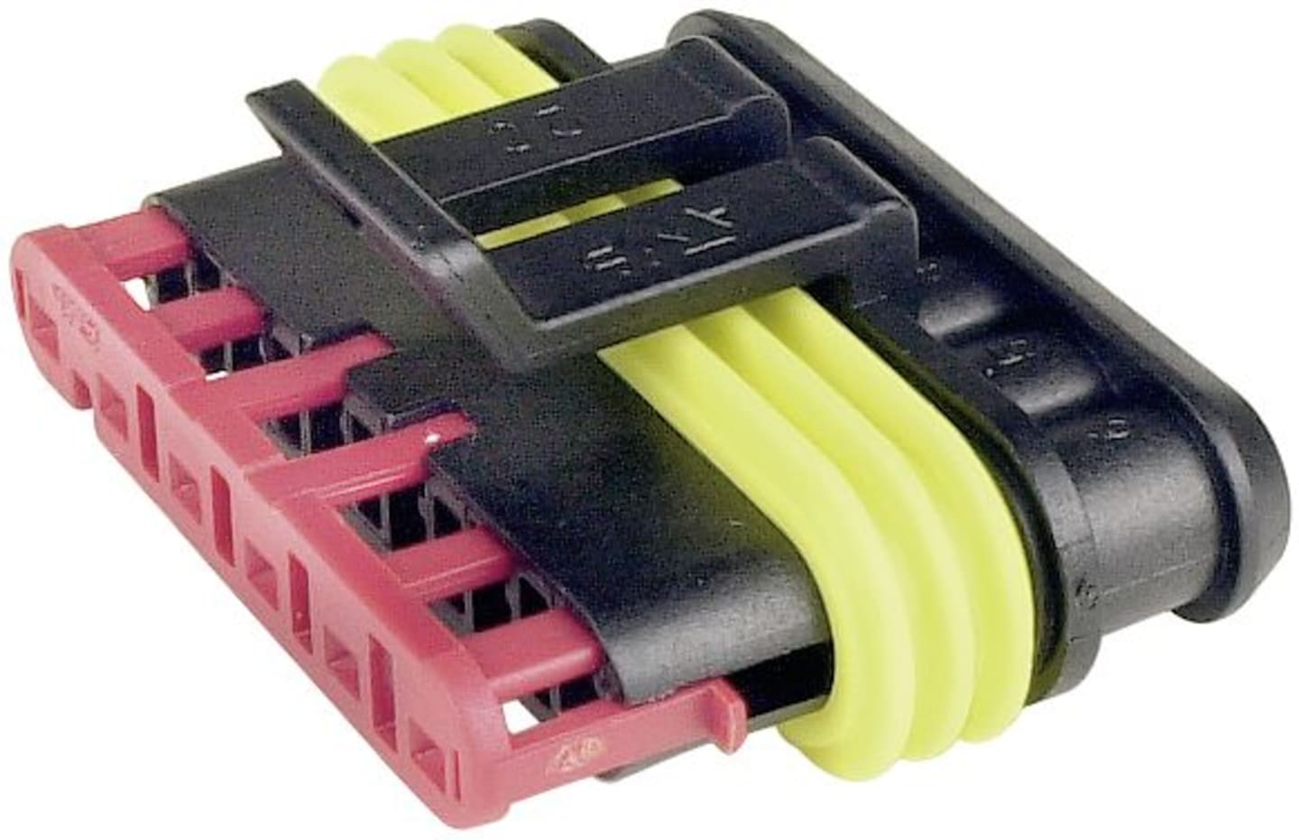 Herth + Buss Steckgehäuse "AMP Tyco Superseal", 6-polig, TE Connectivity, Flachsteckhülse, 50 290 830
