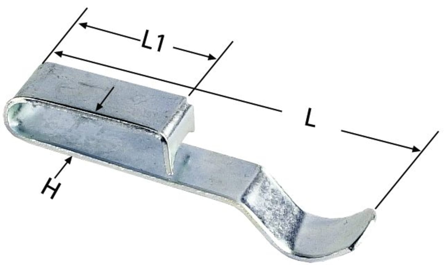 Herth + Buss Klemmschelle 60 x 7,5 mm, L1 28 mm, DIN 17222, 50 266 234