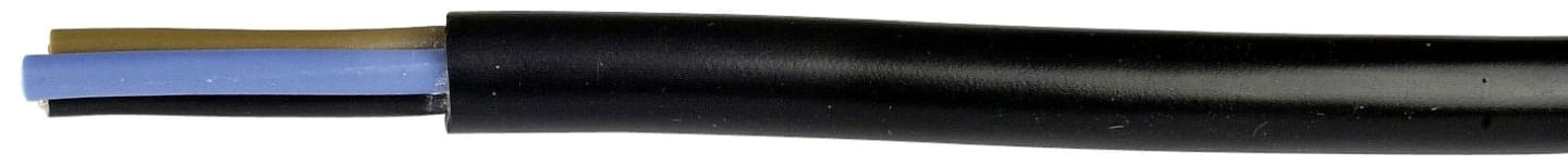 Herth + Buss Elektroleitung H05VV-F, 3 x 1,0 mm², schwarz, 50 m Ring, 51 275 637/00