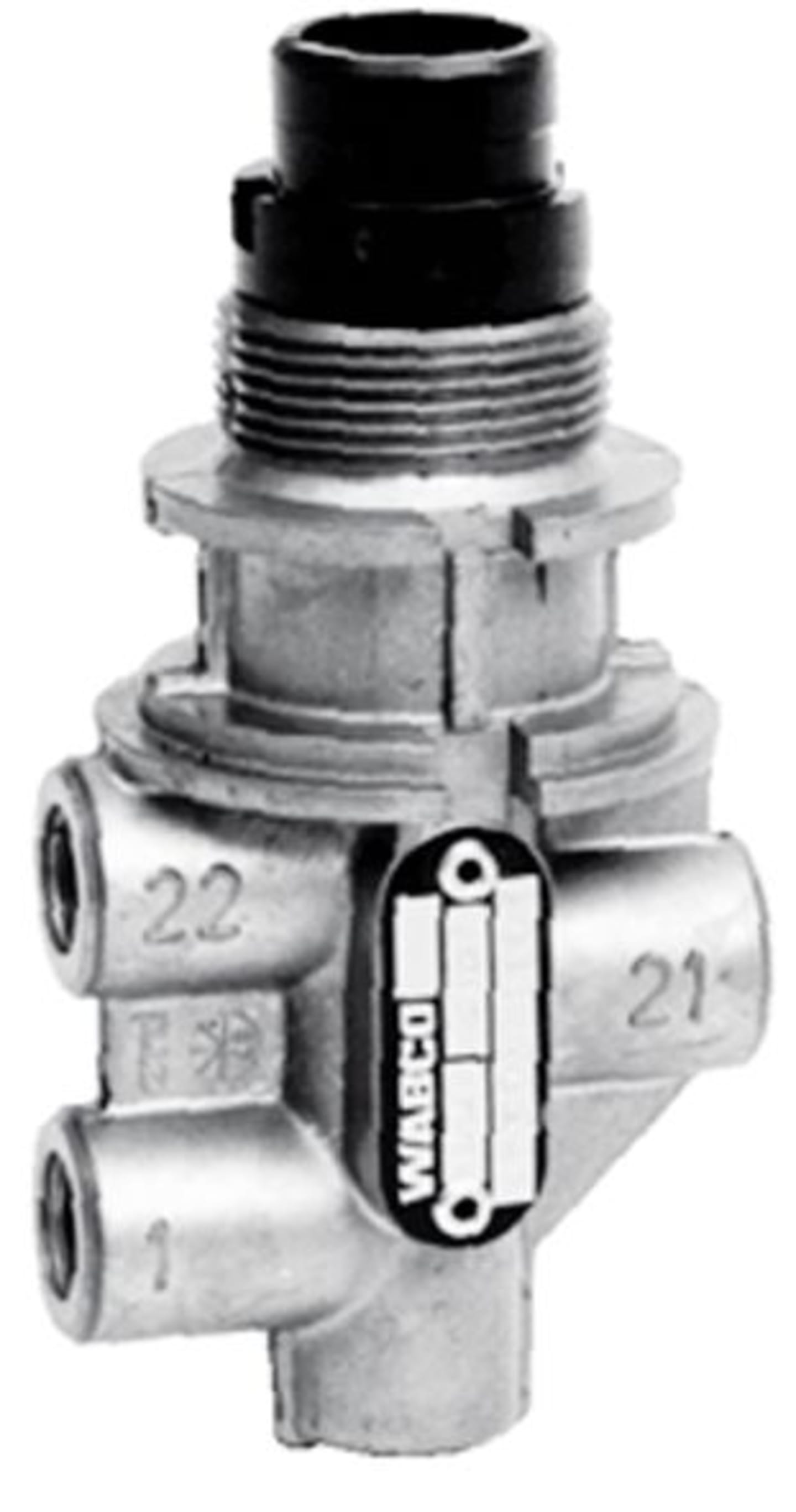 Wabco 4/3-Wegeventil "2"NW 2,5 mm, pneumatisch, Raststellung 60°/60°, Neuteil, 463 037 003 0