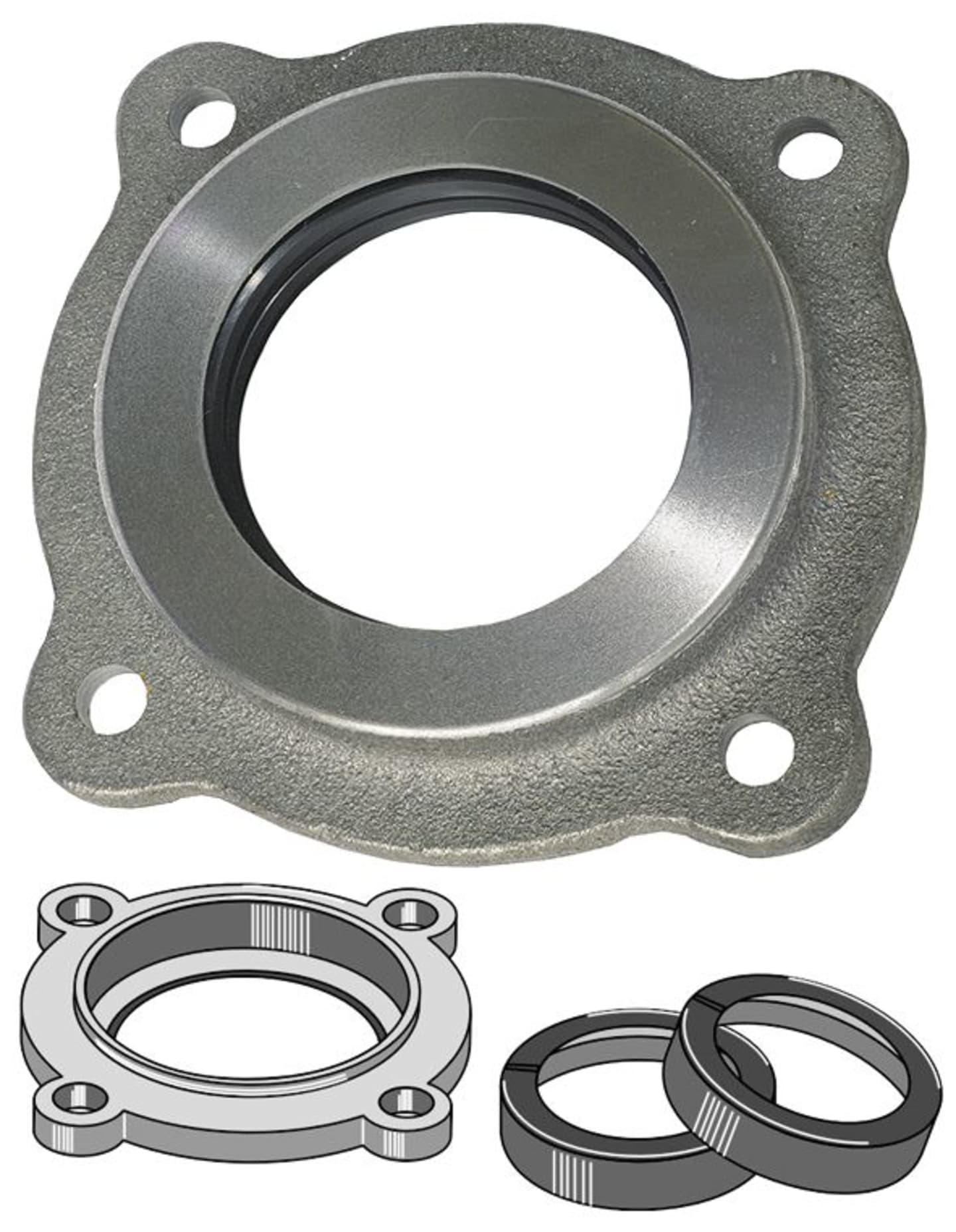 Industriehof® Gehäusedeckel mit Wellendichtung, 31-0037L