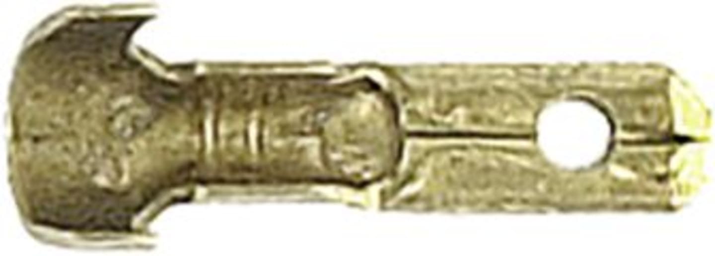 Herth + Buss Flachstecker 2,8 x 0,8 mm, Kabel 0,5 – 1 mm², Messing blank, mit Rastpunkten, 50 251 525
