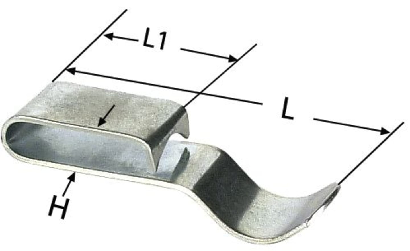 Herth + Buss Klemmschelle 43 x 5 mm, L1 22 mm, DIN 17222, 50 266 233