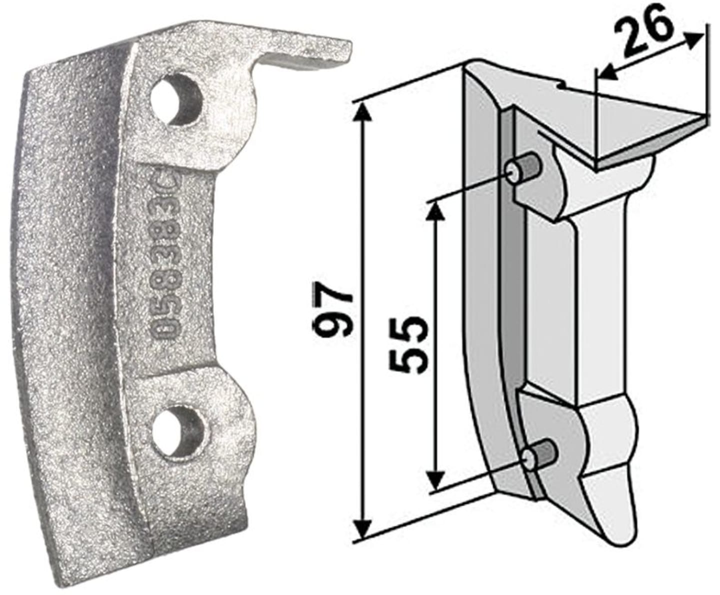 Industriehof® Säschar 26 x 97 x 54 mm, für Sämaschine Becker, 99.BE-11