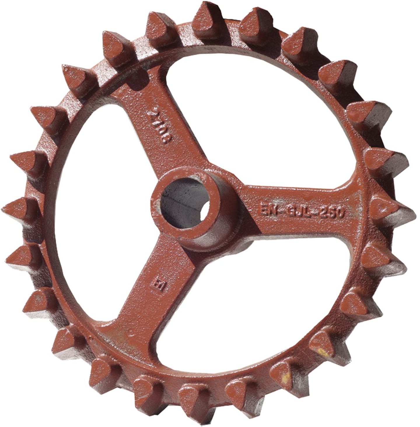 Industriehof® Crosskillring für Welle rund, 40 mm, Ø außen 350 mm, Breite Nabe 120 mm, Laufbreite 60 mm, Sphäroguss (GGG50), 316-502