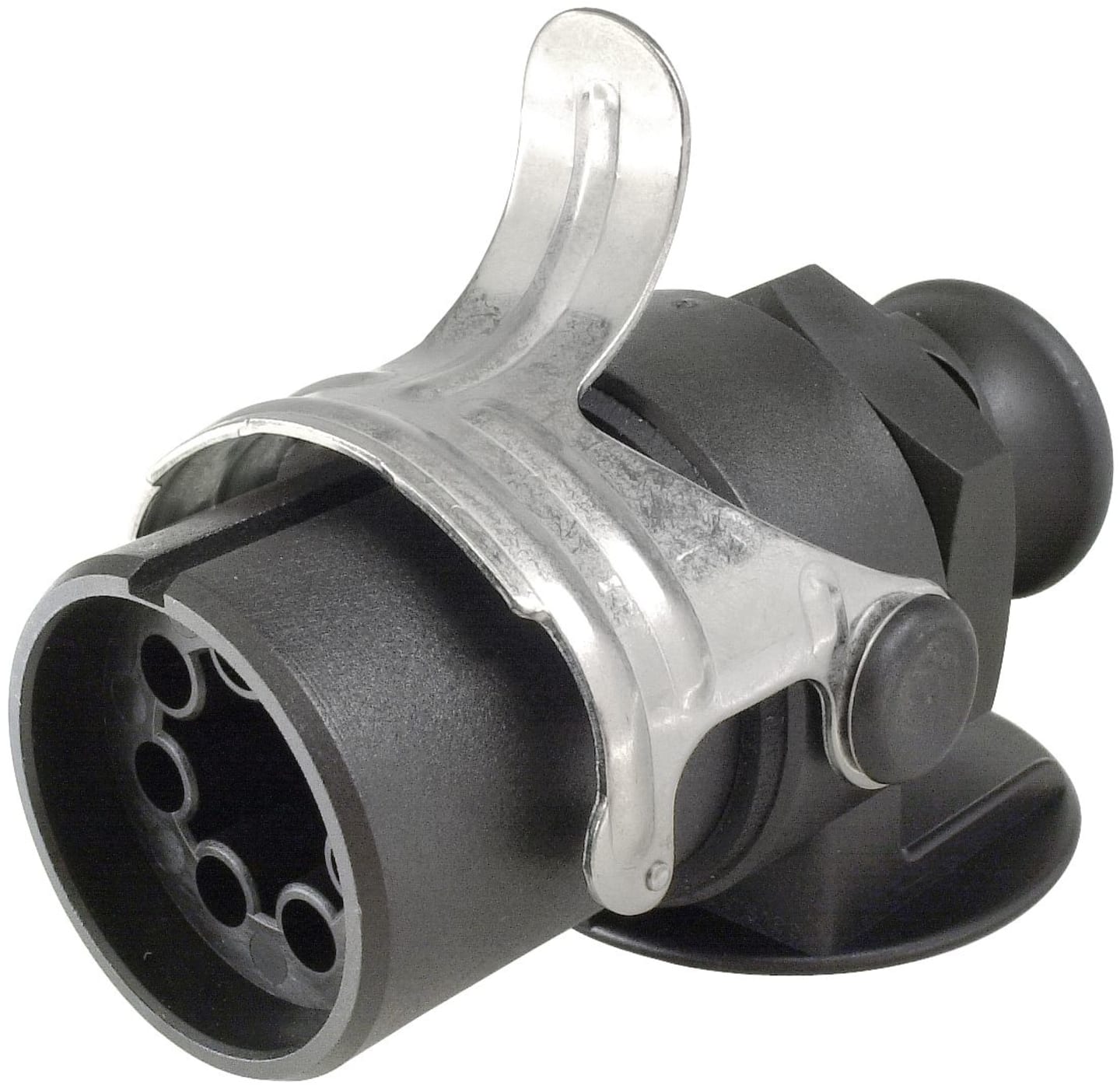 Herth + Buss EBS-Stecker 7-polig, 24 V, Crimpverbinder, mit Zugentlastung, gedrehten Kontakten, Trompetenkappe, Manteldichtung, 51 305 551