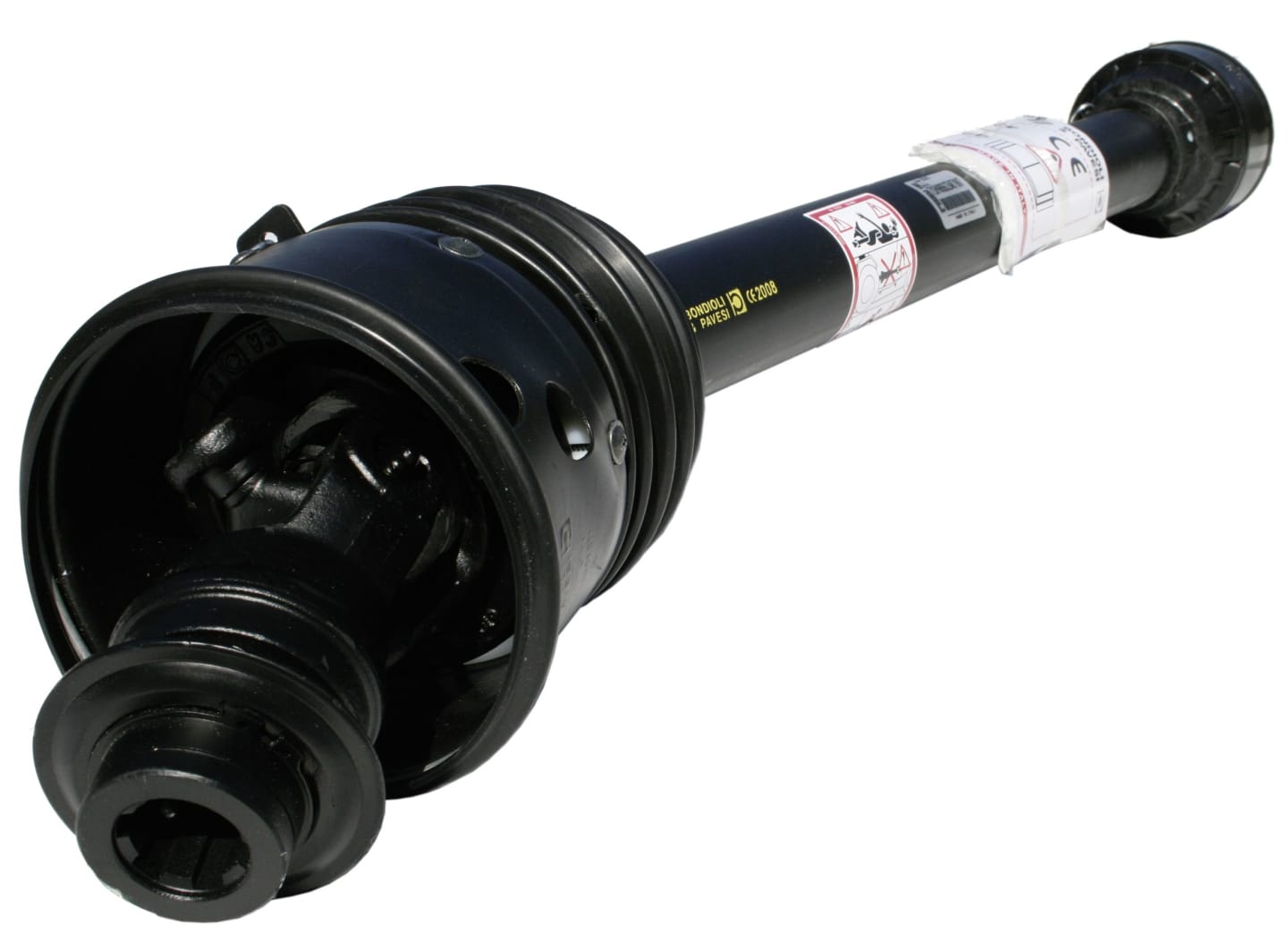 Bondioli & Pavesi Weitwinkelgelenkwelle 100 7, 1.210 mm, schlepperseitig 80° WW, maschinenseitig Gabel mit Schiebestift, 7G7R121CEWQ7007