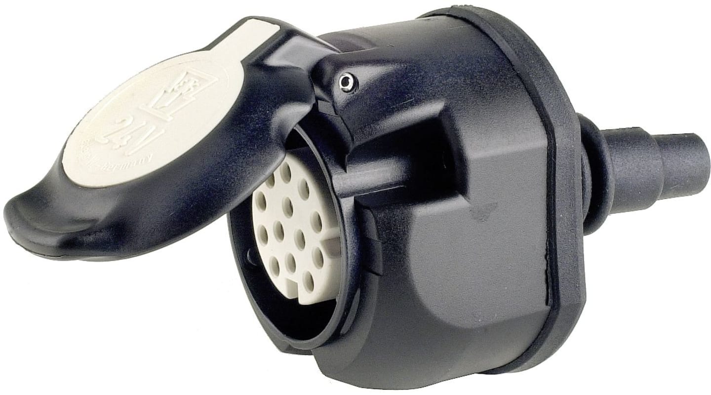 Herth + Buss Steckdose 13-polig, 24 V, Schraubanschluss, Kunststoff, mit Dichtung, 51 305 331
