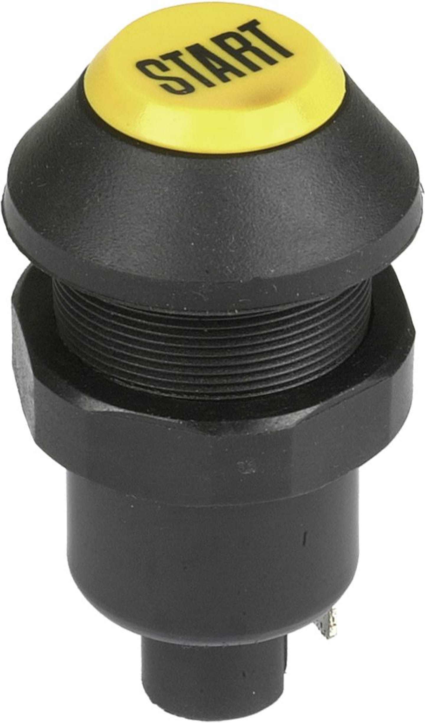 Herth + Buss Druckknopfschalter "Start", 2 x Flachsteckanschluss 6,3 mm, 12 V 20 A; 24 V 10 A, 70 490 177