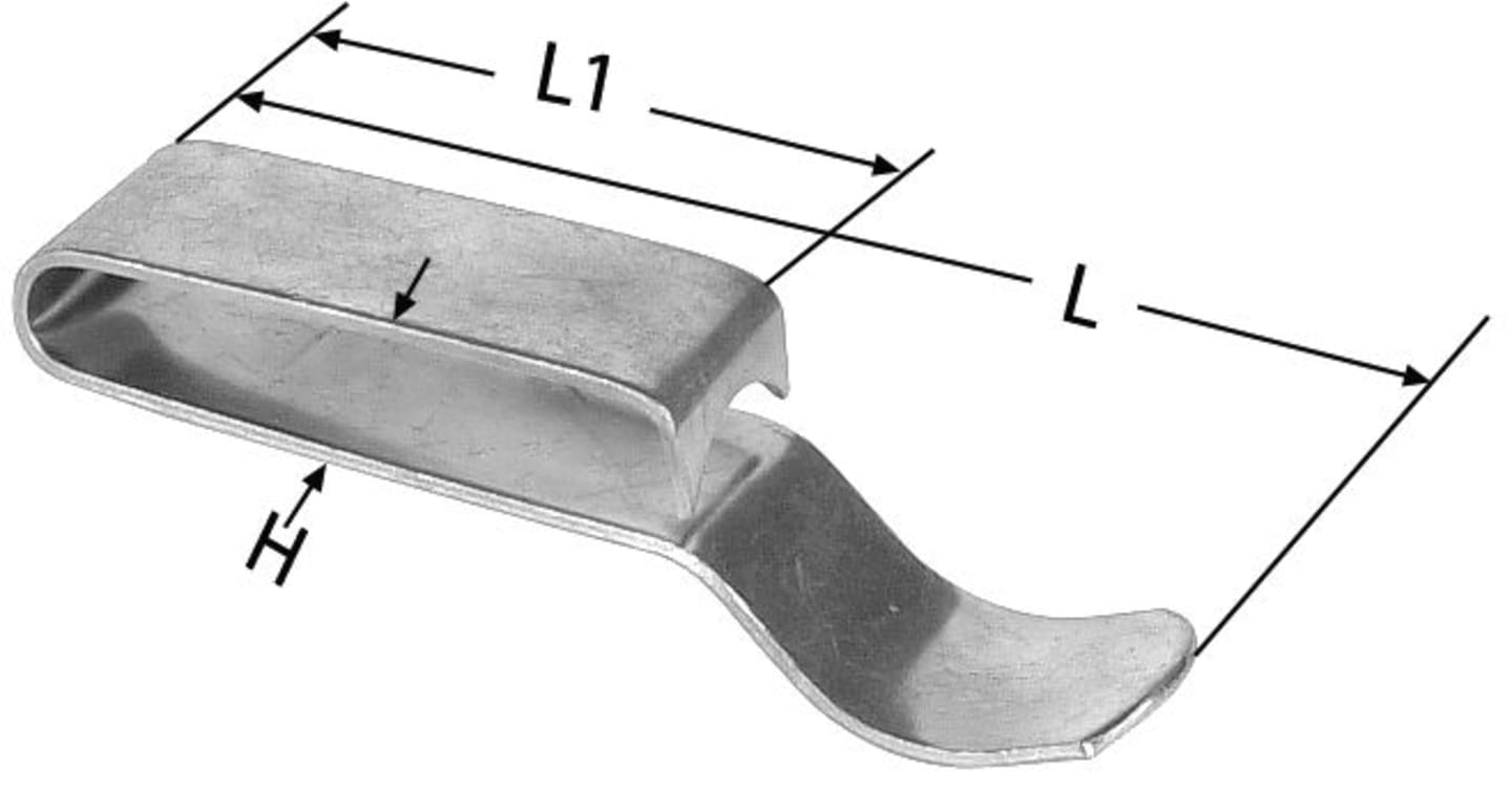 Herth + Buss Klemmschelle 52 x 5 mm, L1 32 mm, DIN 17222, 50 266 232