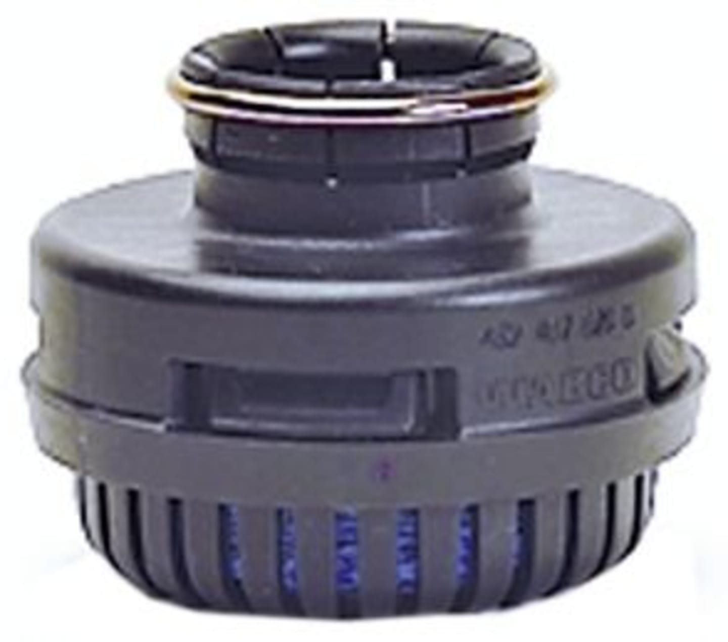 Wabco Geräuschdämpfer, Ø 69 mm; 87 mm, Höhe 53 mm; 62 mm; 71 mm, Anschluss Schnappkontur/Schnappkontur und Schelle