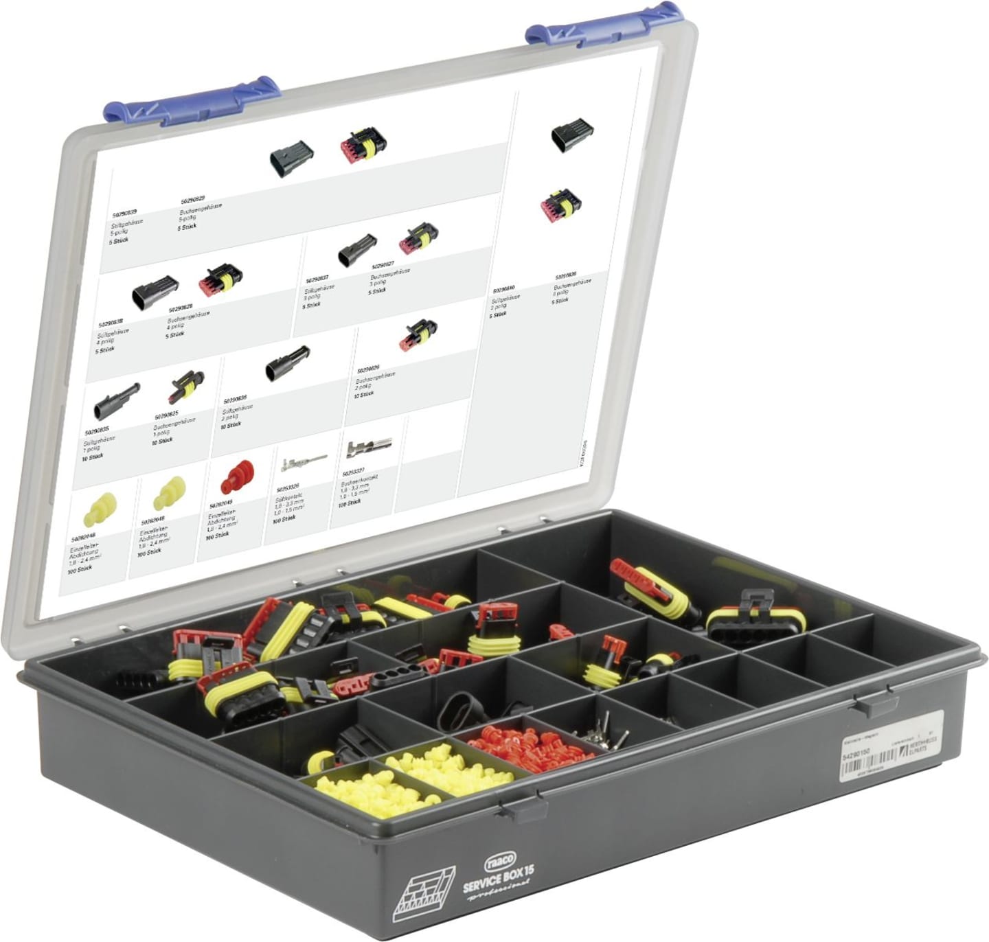 Herth + Buss Steckgehäuse-Sortiment "Superseal", 580 St., 54 290 150