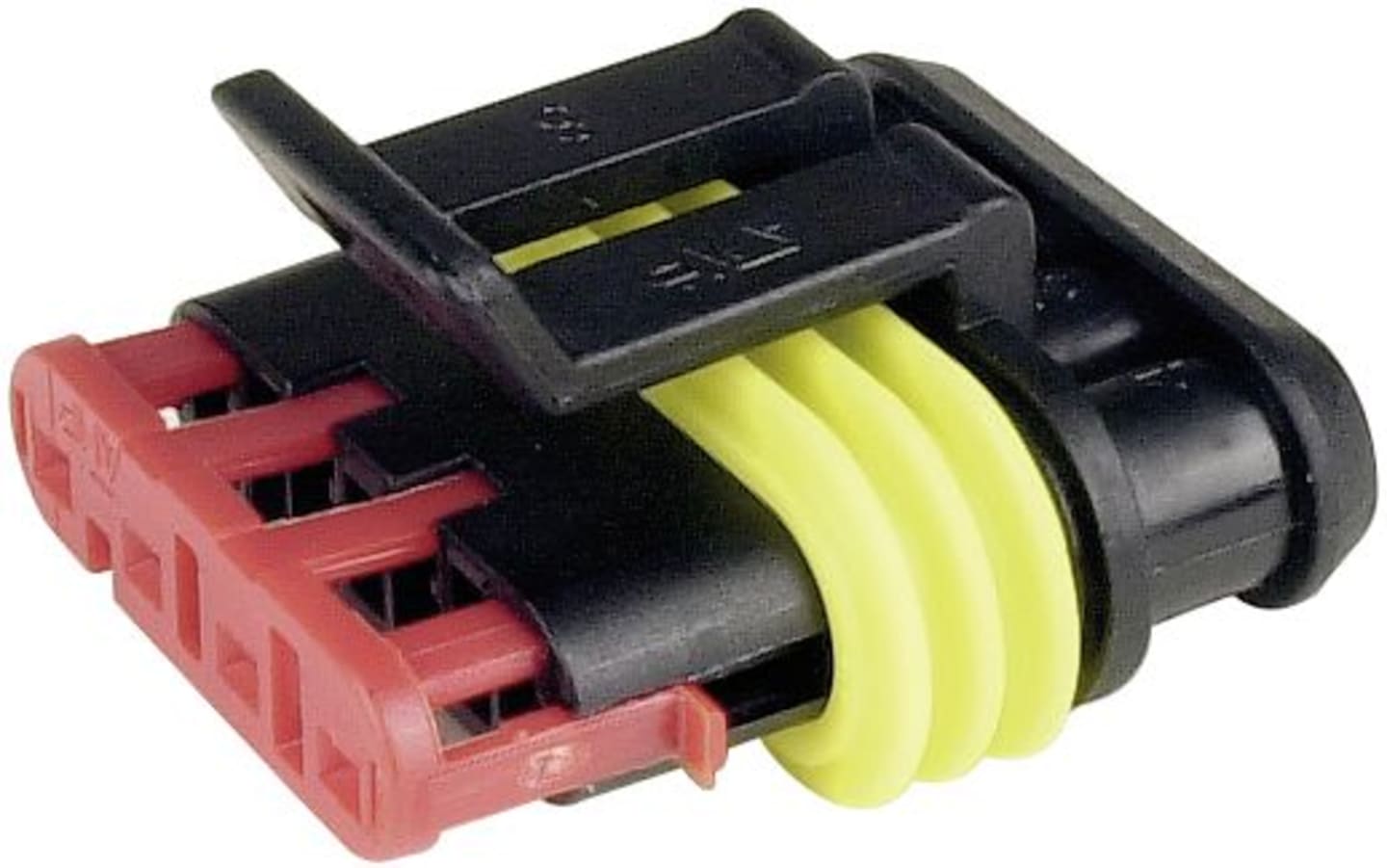 Herth + Buss Steckgehäuse "AMP Tyco Superseal", 4-polig, TE Connectivity, Flachsteckhülse, 50 290 828